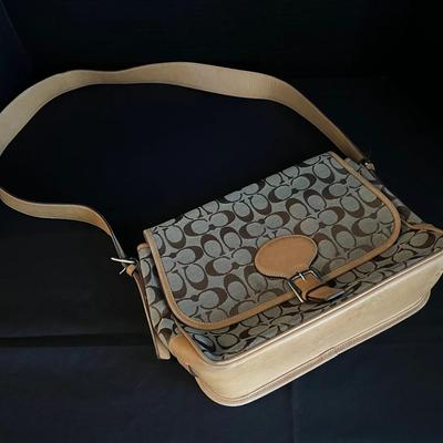Coach 6081 Brown Signature C Cross Body Bag Purse