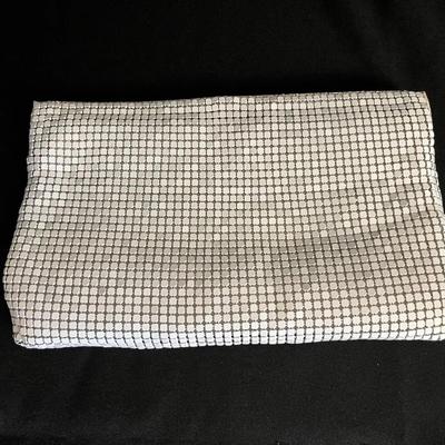 Regale Ltd White Mesh Clutch w/Dust Bag Purse