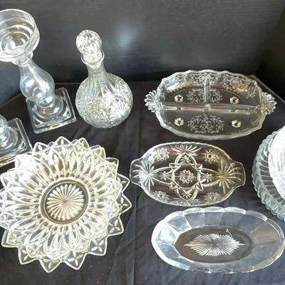 Serving the Sparkle! Crystal Glass Decor And bowls, candlesticks, trays and more