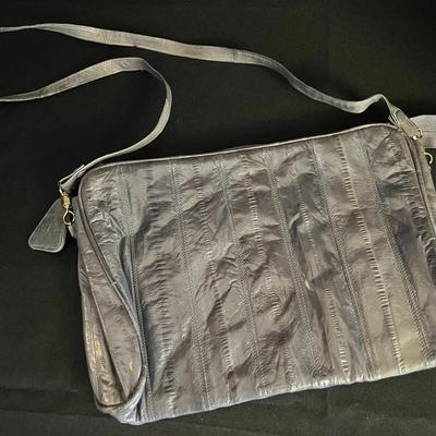 Leather of the Sea Gray Eel Skin Purse