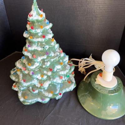 Vintage Ceramic Light Up Christmas Pottery Tree