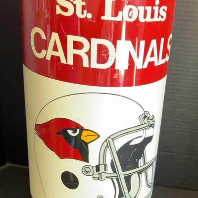 St Louis Cardinals Football - Metal Trash Decorative Bin