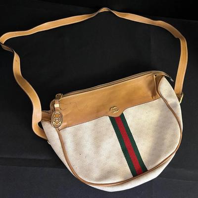 Gucci Micro GG Canvas Web Sherry Line Shoulder Bag Purse