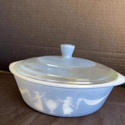 Vintage Glasbake Cameo Casserole Dish with Lid