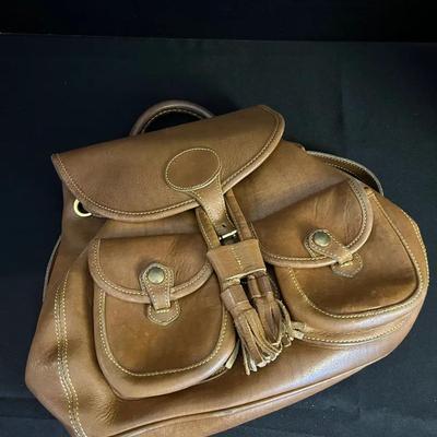 Dooney & Bourke Canyon Pack Backpack, Brown Leather, Vintage Purse