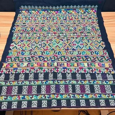Colorful woven cloth panel