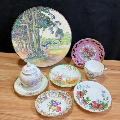 Miscellaneous china saucers