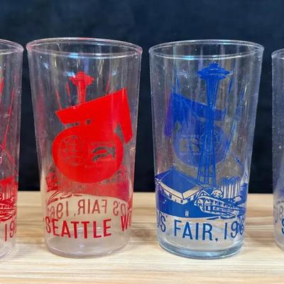 Vintage souvenir glasses from the 1962 seattle world s fair