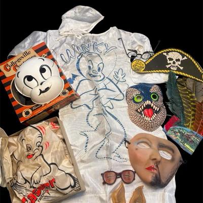 Vintage children s halloween costumes incld. variety of mask