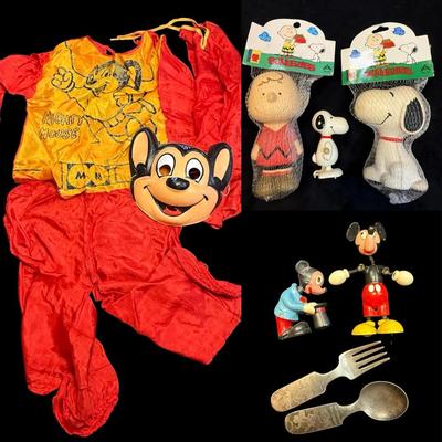Mickey mouse mighty mouse, snoopy & charlie brown collectibles