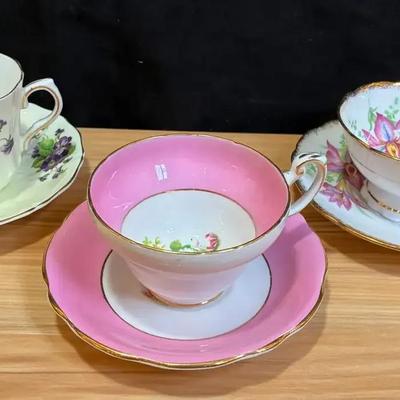 Old royal and foley teacups