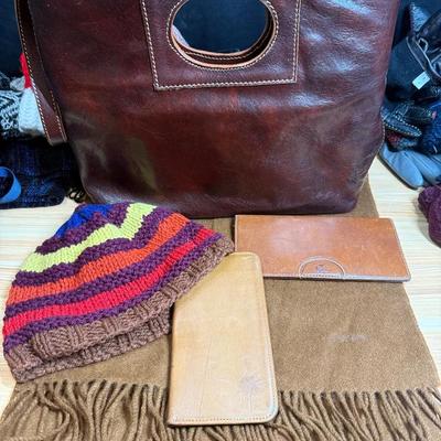Herme s embroidered logo scarf & other items