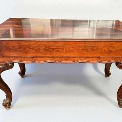 Antique wood spinet desk