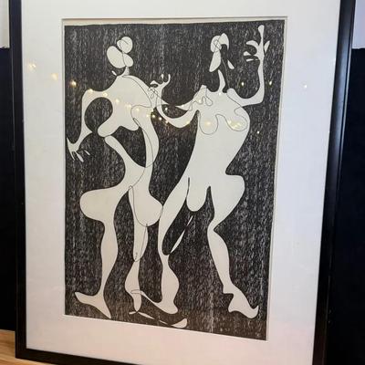 Artist signed litho titled happy spirits"