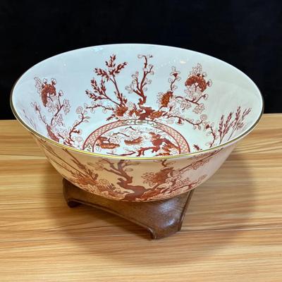 Coalport indian tree coral dish with stand