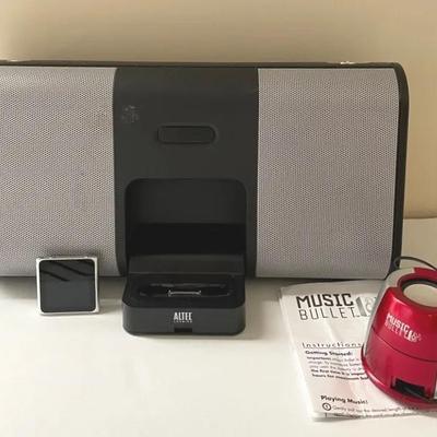 Apple iPod Nano, Altec Lansing Dock Speaker And Music Bullet Speaker