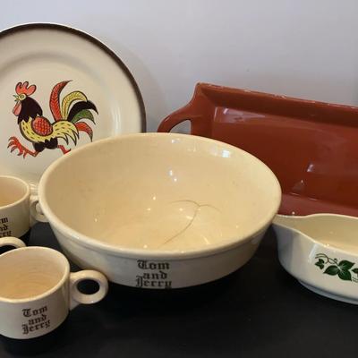 Vintage Kitchenalia Including “Tom And Jerry” Punch Bowl And Cups