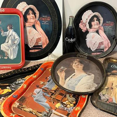 Coca-Cola Collectibles with Trays Plus More