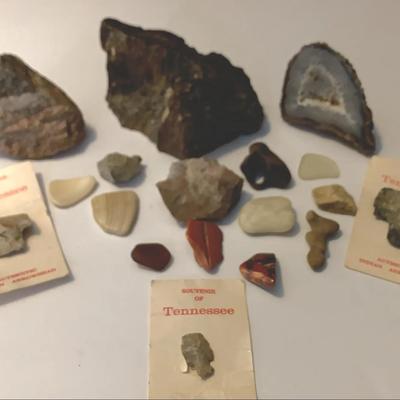 Collection Of Rocks, Fossils, Geode And Arrowheads