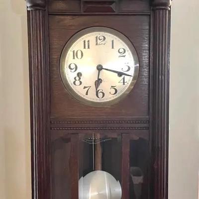 Antique Art Deco Regulator Wall Clock