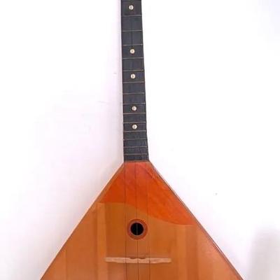 Russian Balalaika Instrument With Tuners And Guitar Accessories 