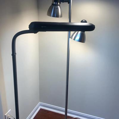Pole Lamp And “Ottlite” Task Lamp
