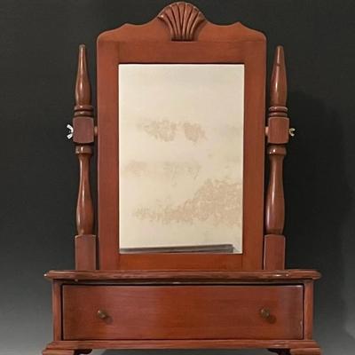 Vintage Shaving Mirror with Drawer