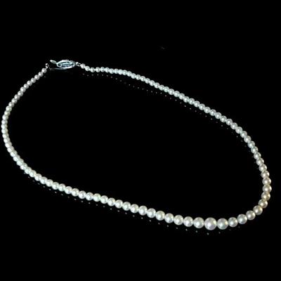 Genuine Cultured Pearl Necklace with Silver Filigree Clasp