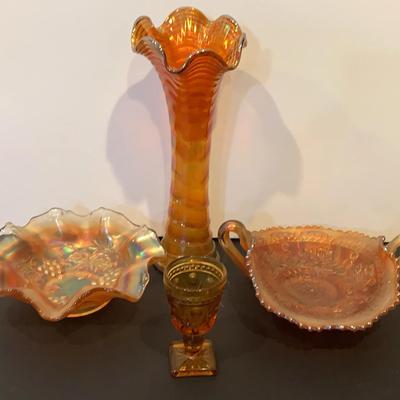 Carnival And Amber Glass