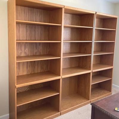Three Baker Road Oak Bookcases 