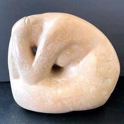 Vintage Original Stone Sculpture By F. Yost 