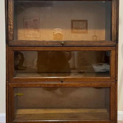 Antique Oak Barrister Bookcase