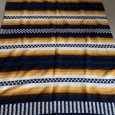 Mexican Serape Hand Loomed Rug/Throw