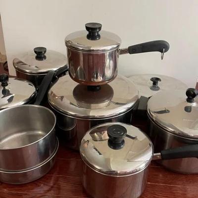 Set Of Revereware Cookware With Farberware