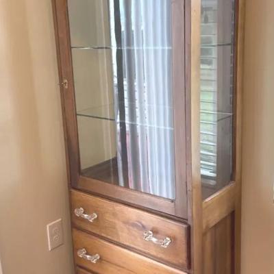 Vintage Frank S. Betz Walnut Display Cabinet