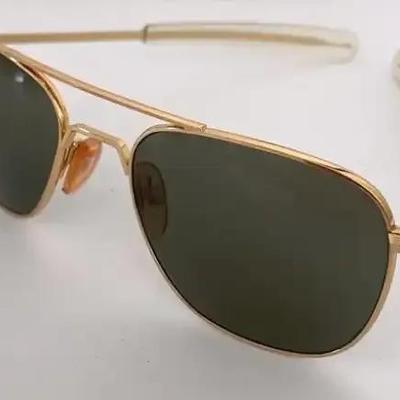 Randolph ENG Vintage Gold Aviator Sunglasses