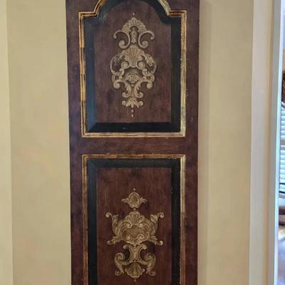 Pair Of Painted Wood Shutter Wall Art