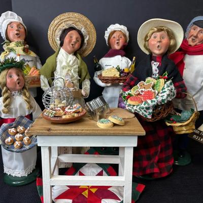 Byers’ Choice Dolls-Wegman’s Bakers, Milkman, Bakers Table