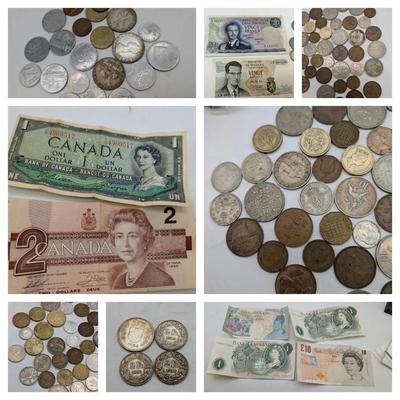 Mixed Foreign Coins & Currency