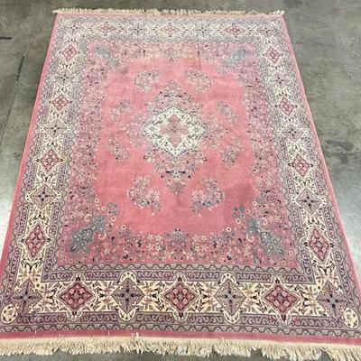 8’ X 10’ 7” Vintage Parisian, Handmade Wool And Cotton Area Rug
