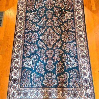 Vintage Handmade Indian Wool Rug 70" x 43"