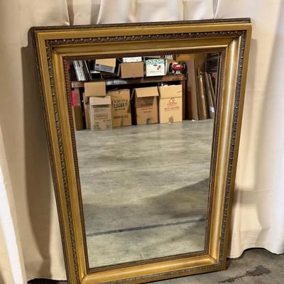 Antique Looking Glass Mirror With Gilt Frame