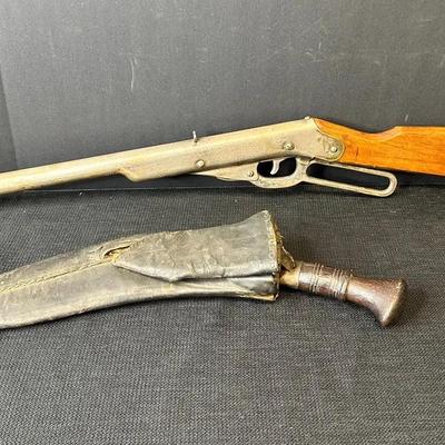 Daisy BB Gun & Kikri military knife