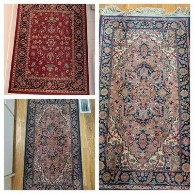 Three Wool Pile Area Rugs