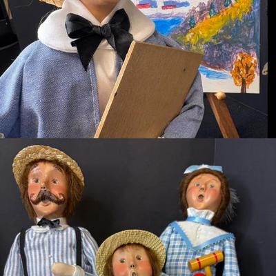 Byers’ Choice Dolls-Summertime Croquet, Artist, Golfer