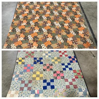 2 Vintage Handmade Quilts