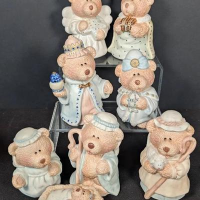 Vintage Mary Ellen's Attic Bear Nativity Set