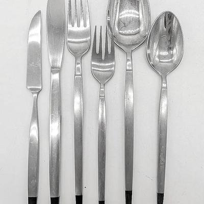 Vintage MCM Stanley Roberts International Flatware Set Made in Japan, "Tempo" 6 Piece Setting For 4
