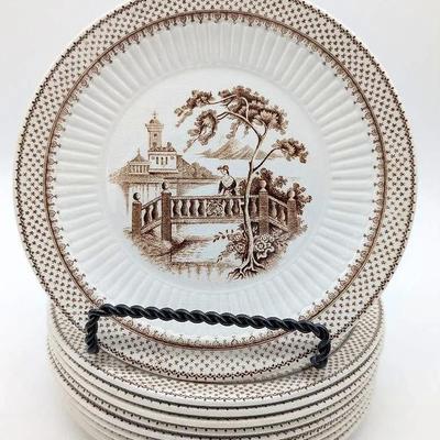 Wm Adams & Sons Ironstone Du Barry Bread/Dessert Plates Set of 10