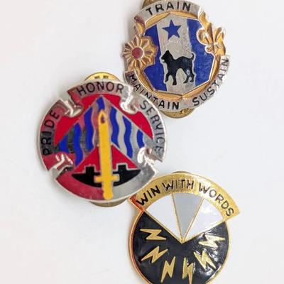 3 Military Pins | Army Reserve | Readiness Division | Psychological Operations